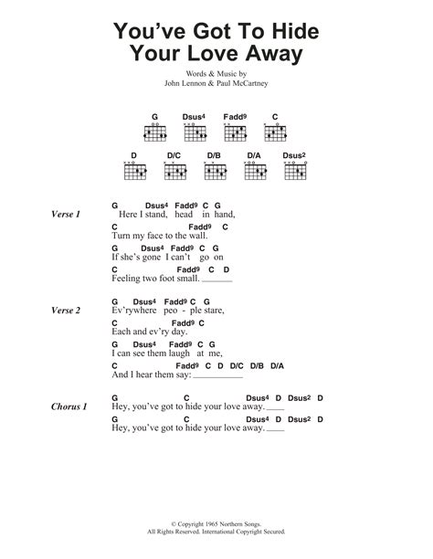 you ve got to hide your love away chords|More.